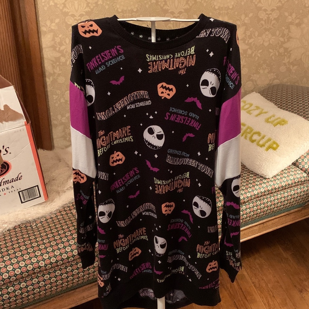 Disneys Tim burton nightmare before Christmas tunic/gown. Gently used